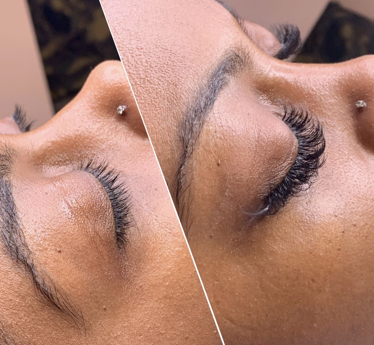 Volume Lash Extensions Before and After